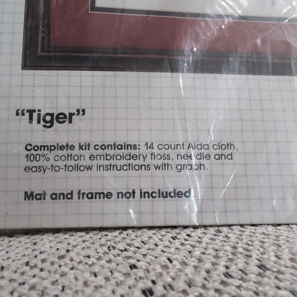 Bucilla Counted Cross-Stitch Kit Tiger 11x14 49806 Wildlife Animal NEW Sealed
